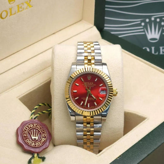 🔥 Red Dial Rolex | Skeleton Back | Automatic | 60% OFF